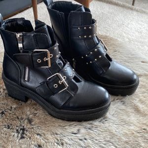 Faux Leather Boots